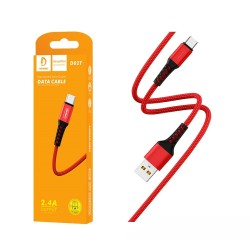 DENMEN FAST CHARGING CABLE D02T TYPE C 2.4A RED DENMEN FAST CHARGING CABLE D02T TYPE C 2.4A RED
